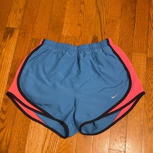 Women’s Nike Shorts, Blue and Orange, Small